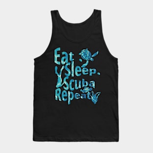 Eat Sleep Scuba Repeat - Scuba Life - Caribbean Edition Tank Top